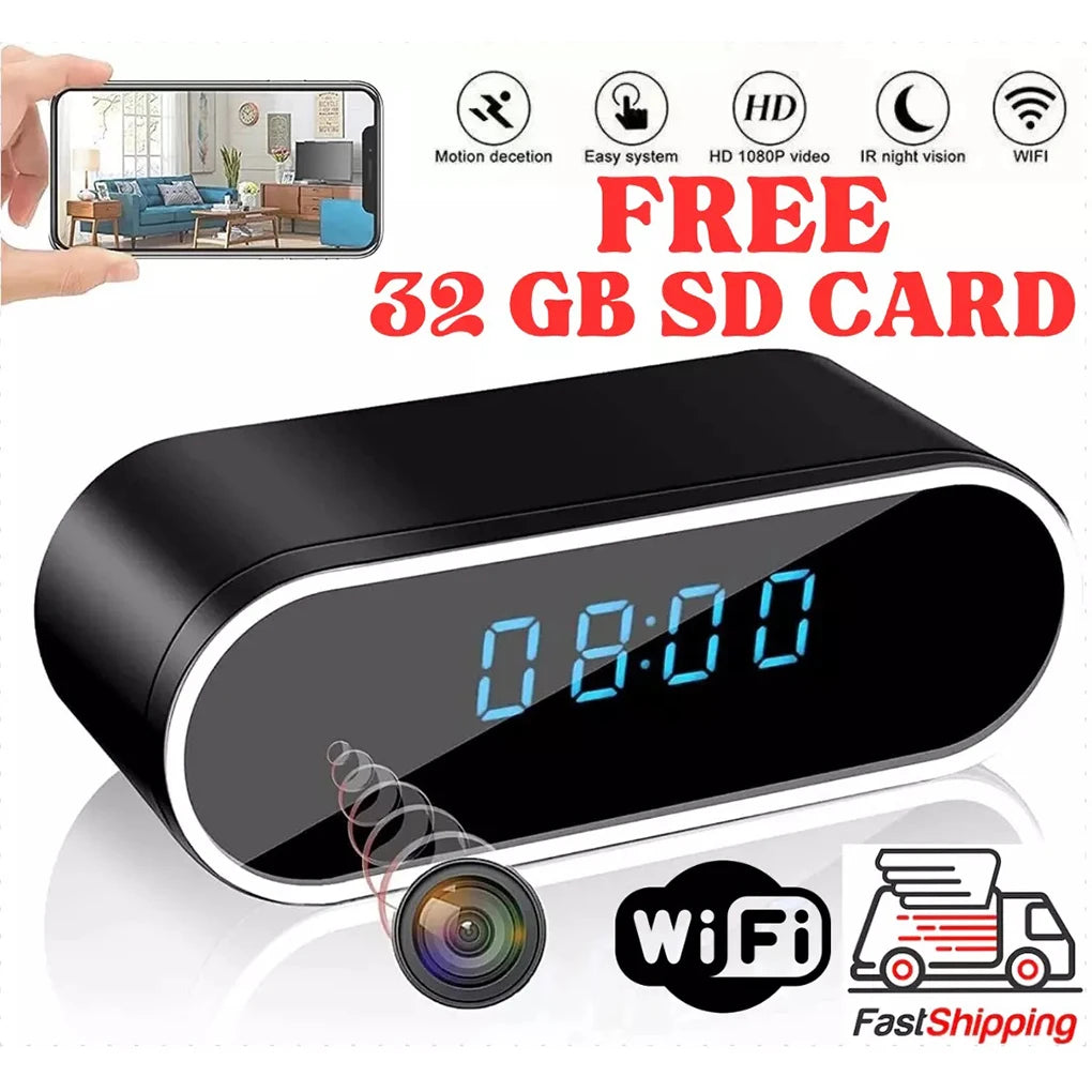 Mini WiFi Clock Camera 1080P