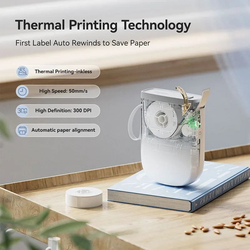 NIIMBOT Label Printer Bluetooth | Household Non-Drying Label | Machine Fast Printing Home Use Office. Mini Portable Bluetooth Wireless Label Maker Name Tag Kitchen Sticker Printing Maker D11H 300DPI