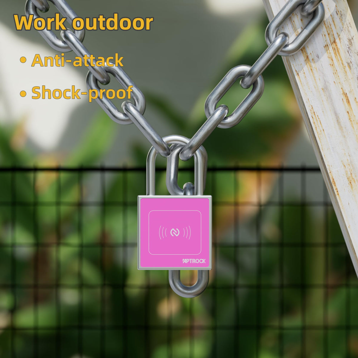 Battery Free Smart Padlock,Keyless Smart Lock, Electronic Lock,Smart Outdoor Lock, gate Lock,Fence Lock,SS304 Solid Steel Lock,Waterproof Outdoor Lock,Smart Lock for Bicycle，NFC Smart Lock - WITH FREE SHIPPING