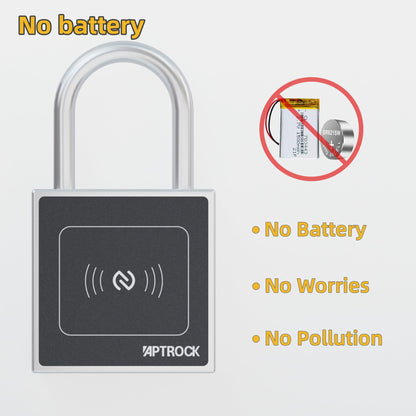 Battery Free Smart Padlock,Keyless Smart Lock, Electronic Lock,Smart Outdoor Lock, gate Lock,Fence Lock,SS304 Solid Steel Lock,Waterproof Outdoor Lock,Smart Lock for Bicycle，NFC Smart Lock - WITH FREE SHIPPING