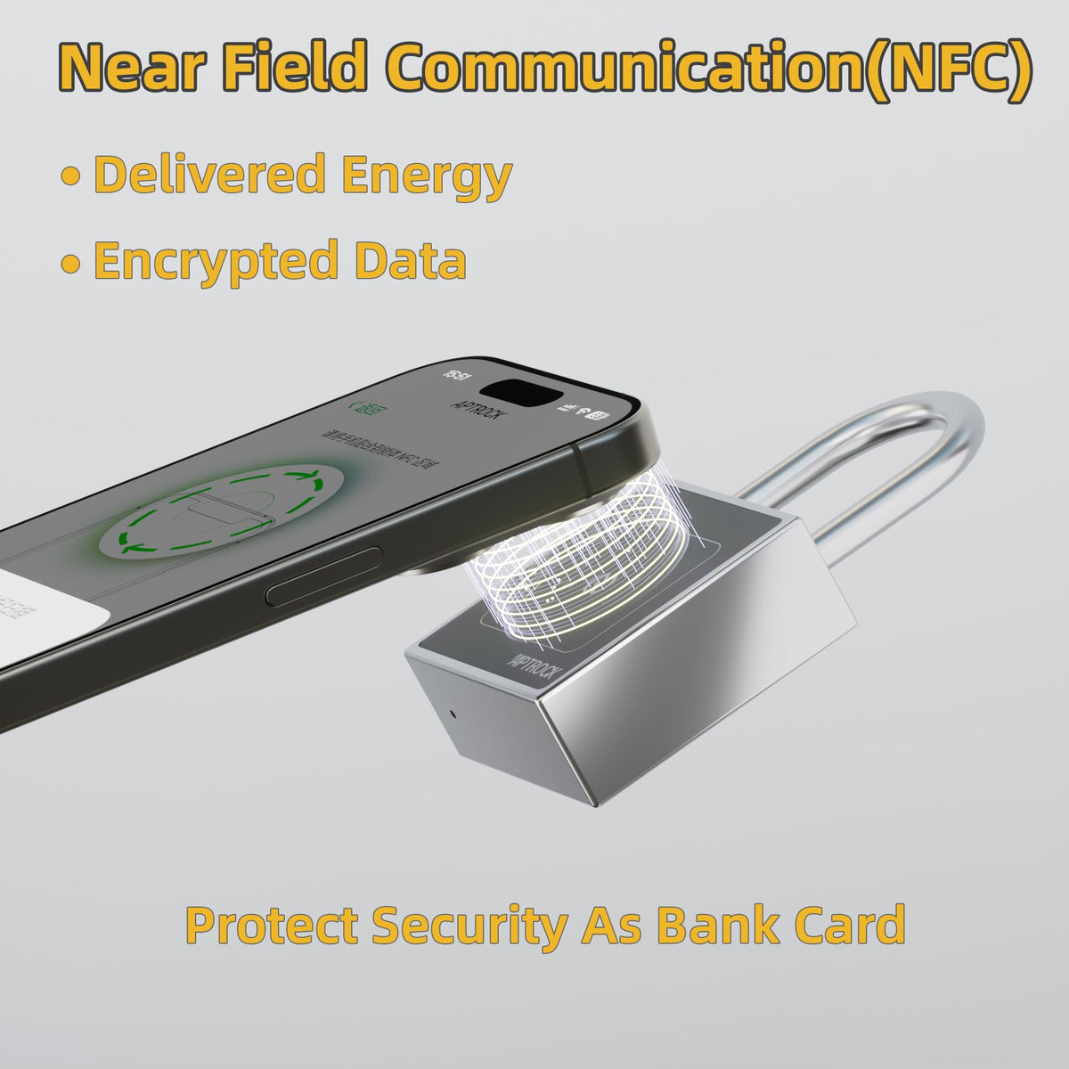 Battery Free Smart Padlock,Keyless Smart Lock, Electronic Lock,Smart Outdoor Lock, gate Lock,Fence Lock,SS304 Solid Steel Lock,Waterproof Outdoor Lock,Smart Lock for Bicycle，NFC Smart Lock - WITH FREE SHIPPING