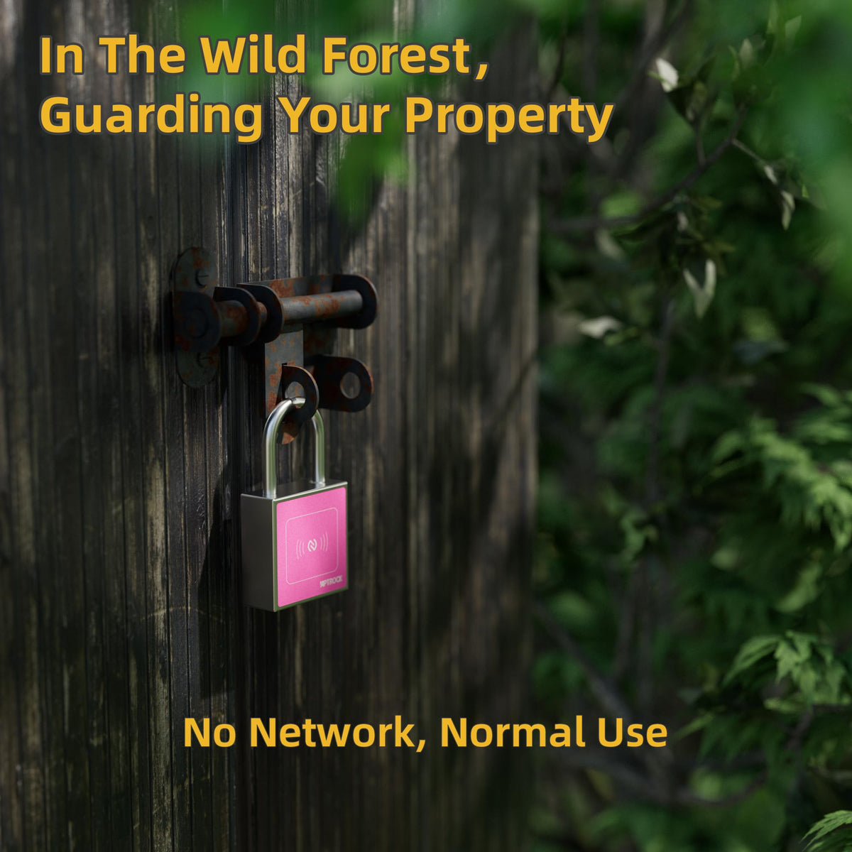 Battery Free Smart Padlock,Keyless Smart Lock, Electronic Lock,Smart Outdoor Lock, gate Lock,Fence Lock,SS304 Solid Steel Lock,Waterproof Outdoor Lock,Smart Lock for Bicycle，NFC Smart Lock - WITH FREE SHIPPING