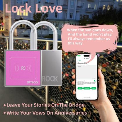 Battery Free Smart Padlock,Keyless Smart Lock, Electronic Lock,Smart Outdoor Lock, gate Lock,Fence Lock,SS304 Solid Steel Lock,Waterproof Outdoor Lock,Smart Lock for Bicycle，NFC Smart Lock - WITH FREE SHIPPING