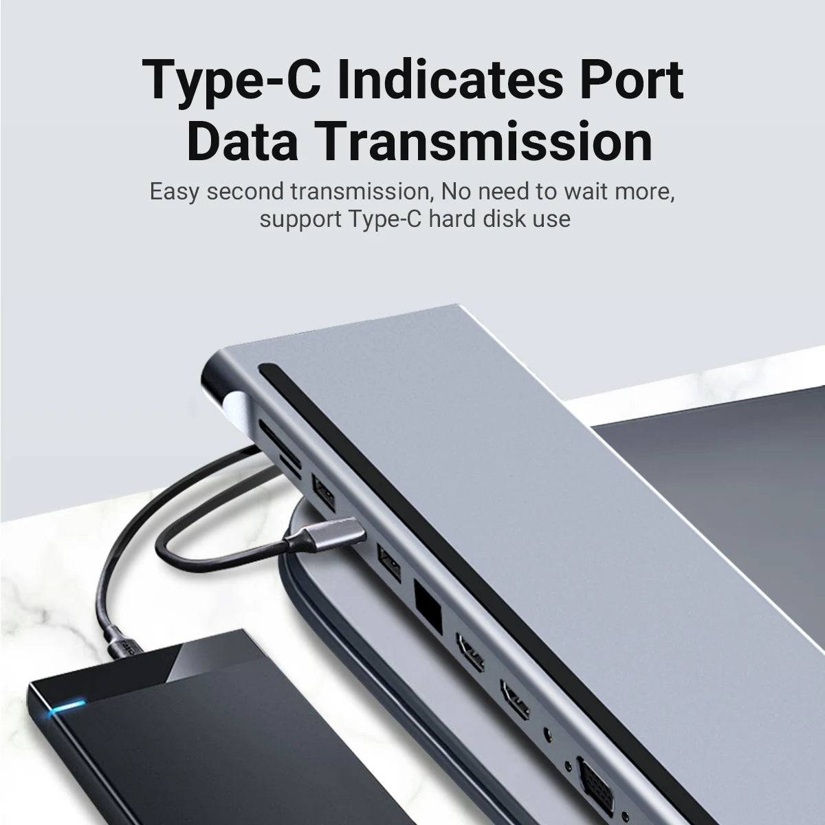 USB C Docking Station,12 In 1 Triple Display MST Hub With Expansion Port USB3.0*1/USB2.0*3/HDMI*2/VGA*1/100 Mbit/s NIC *1/USB