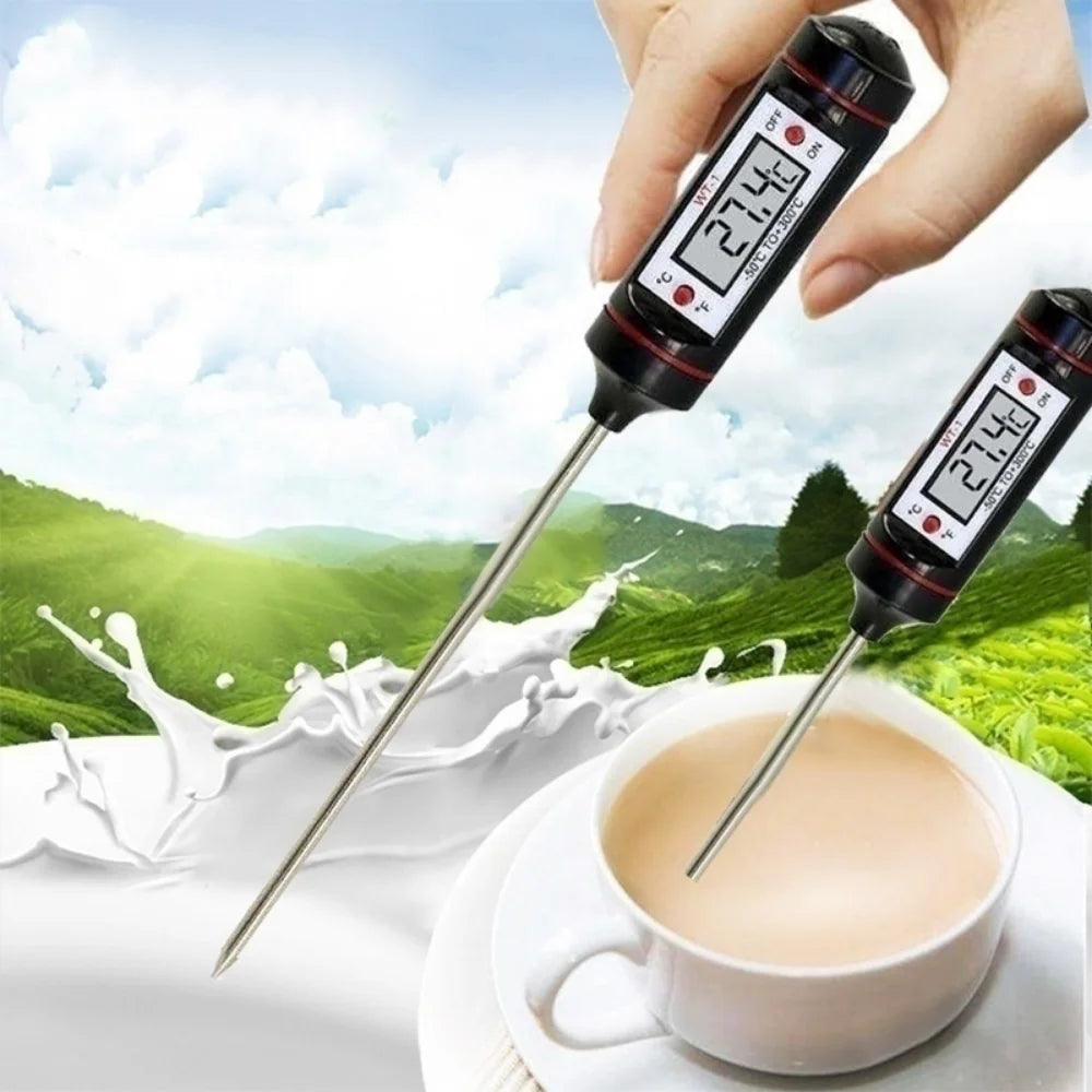 Digital Meat Thermometer Cooking Food Kitchen Probe Water Milk Oil Liquid Oven Digital Temperature