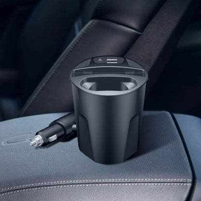 15W 4-in-1 Wireless Car Charging Cup – Qi-Enabled Charger for iPhone Series &amp; AirPods