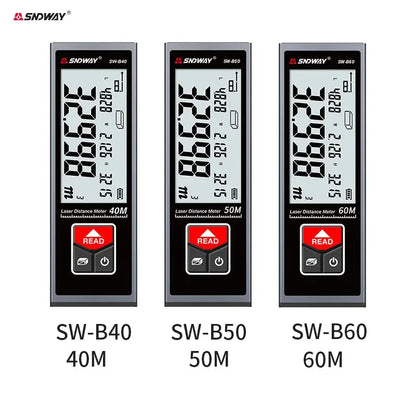 Smart Laser Tape Measure - Mini Metal Laser Distance Meter Rechargeable Rangefinder -  High Accuracy 40M 50M 60M Measuring Tape -  Construction Measuring Tool