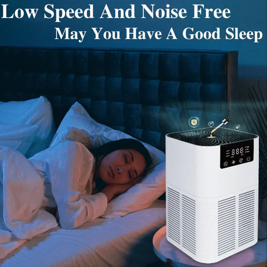 Smart Air Purifier - Small Portable Negative Lon Air Purifier Bathroom Deodorant Pet Deodorizer Smoke Odor Filter Air Cleaner