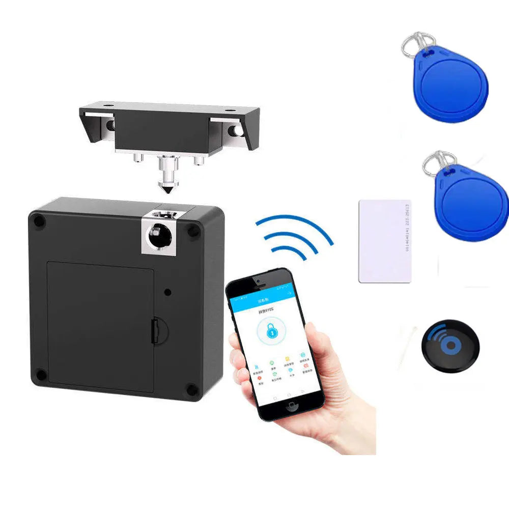 Smart Drawer Lock - Cabinet Lock  -Invisible Electronic RFID 13.56MHz IC - Intelligent Keyless Sensor Lock Easy To Install