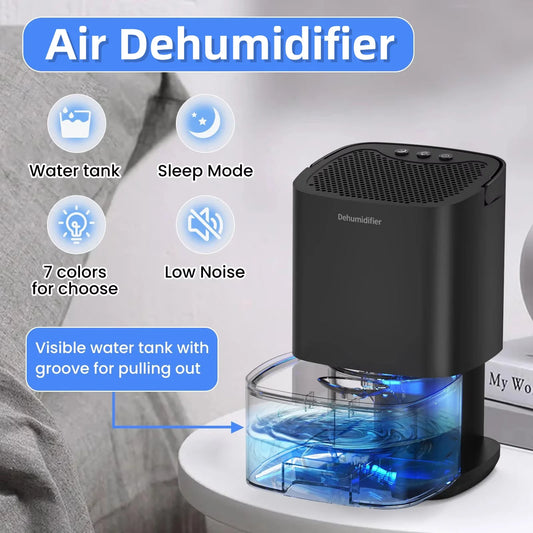 Smart Air Purifier Dehumidifier - Home Mini Mute Dehumidification Dryer For Home Room Office Kitchen Deodorizer Dryer EU/US Plug