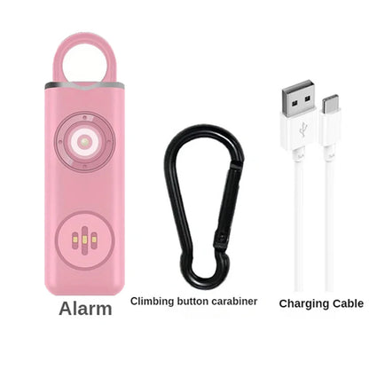 Personal Self Defense Alarm，130db Self Defense Siren Safety Alarm For Women Girl, Personal Keychain Alarm Rechargeable Battery