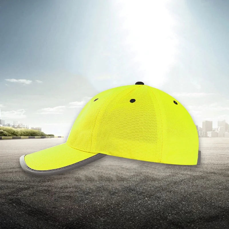 High Visibility Reflective Baseball Cap – Colored Personal Safety Hat for Work & Traffic