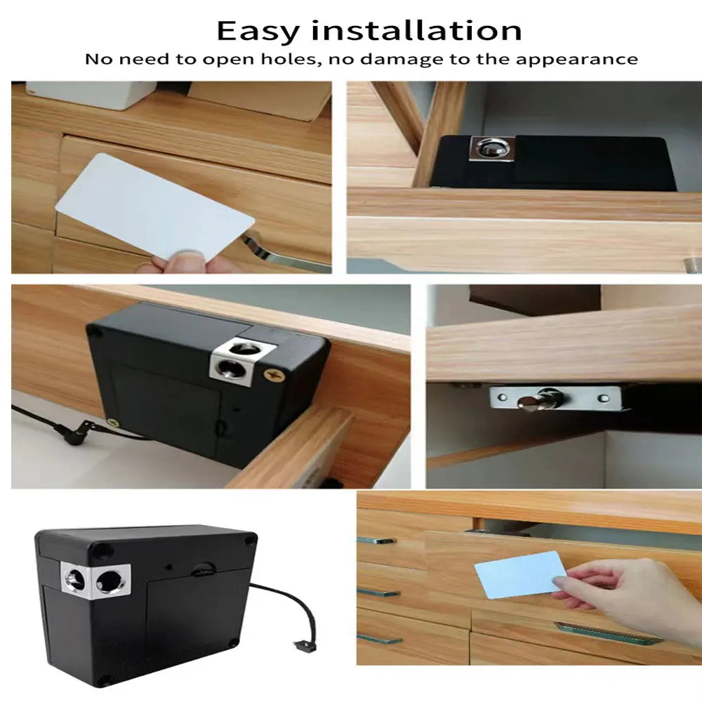 Smart Drawer Lock - Cabinet Lock  -Invisible Electronic RFID 13.56MHz IC - Intelligent Keyless Sensor Lock Easy To Install
