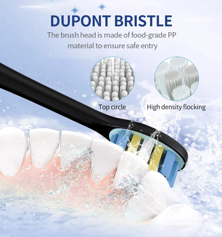 Electric Toothbrush Portable Fully Automatic Sonic Electric Toothbrush Rechargeable 5 Working Modes IPX7 Waterproof