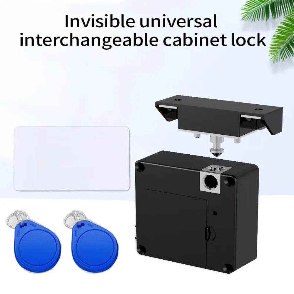 Smart Drawer Lock - Cabinet Lock  -Invisible Electronic RFID 13.56MHz IC - Intelligent Keyless Sensor Lock Easy To Install