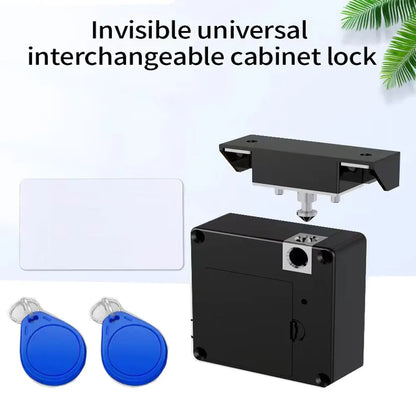 Smart Drawer Lock - Cabinet Lock  -Invisible Electronic RFID 13.56MHz IC - Intelligent Keyless Sensor Lock Easy To Install