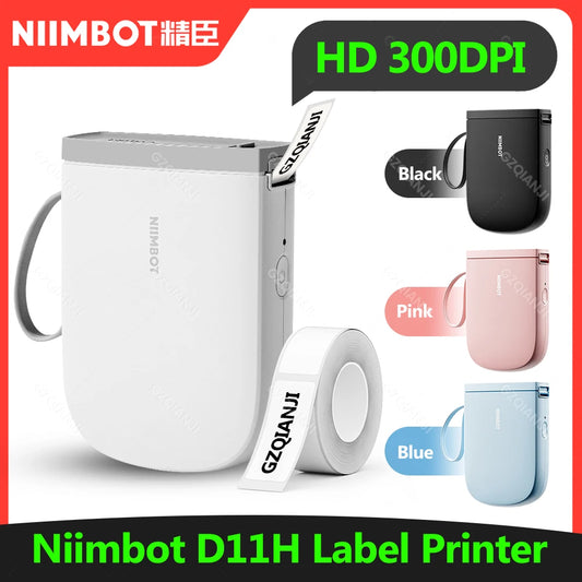 NIIMBOT Label Printer Bluetooth | Household Non-Drying Label | Machine Fast Printing Home Use Office. Mini Portable Bluetooth Wireless Label Maker Name Tag Kitchen Sticker Printing Maker D11H 300DPI