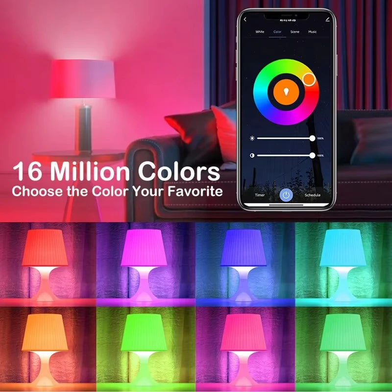 Smart bulbs - LED Bluetooth Lamp E27 Smart Ball Bulb 12W Speaker Music APP Remote Control Dimmable Night Light Decor Home Party
