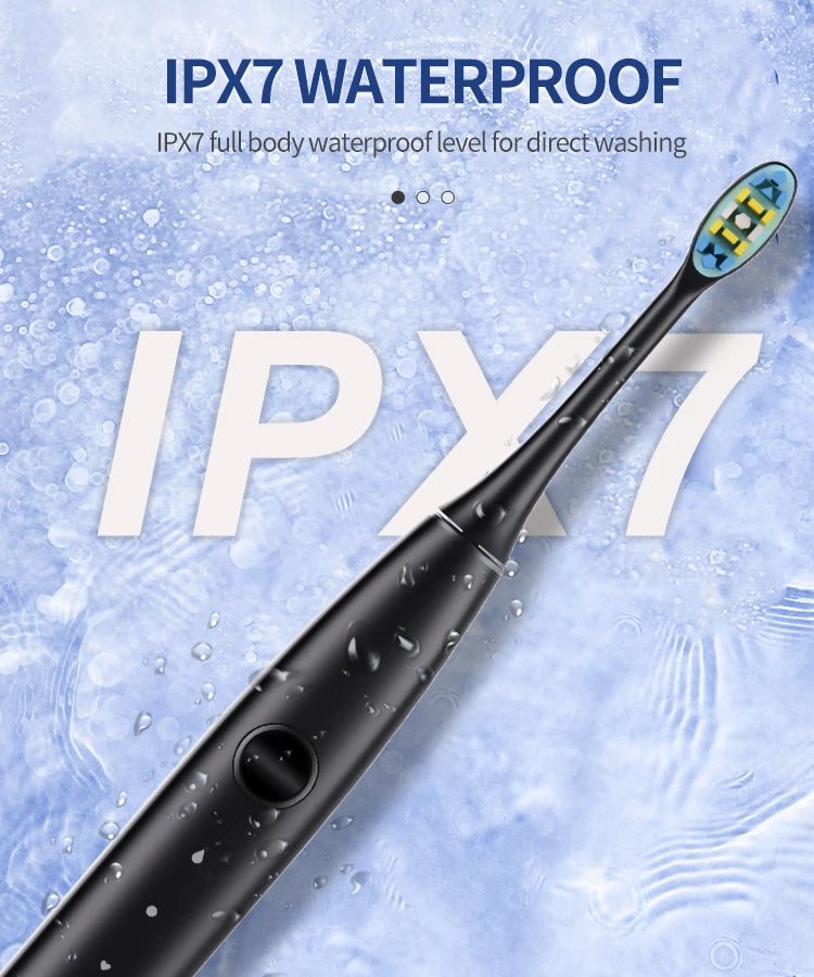 Electric Toothbrush Portable Fully Automatic Sonic Electric Toothbrush Rechargeable 5 Working Modes IPX7 Waterproof