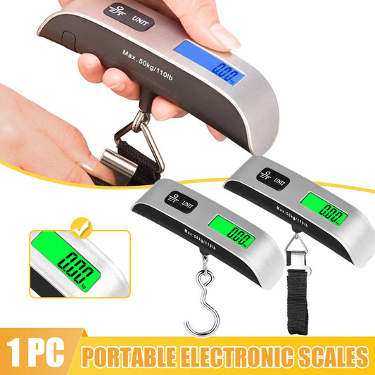 Portable Scale great for frequent Travelers -  Digital LCD Display Electronic Scale Weight Suitcase Travel Weighs Baggage Bag 110lb/50kg  Weight Balance Tool
