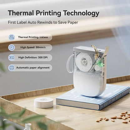 NIIMBOT Label Printer Bluetooth | Household Non-Drying Label | Machine Fast Printing Home Use Office. Mini Portable Bluetooth Wireless Label Maker Name Tag Kitchen Sticker Printing Maker D11H 300DPI