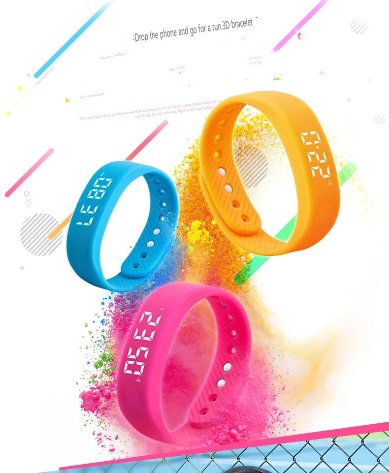 Smart Multifunctional Wristband Fitness Bracelet IP65 Waterproof Sports LED Activity Sleep Tracker Smart Watch Pedometer
