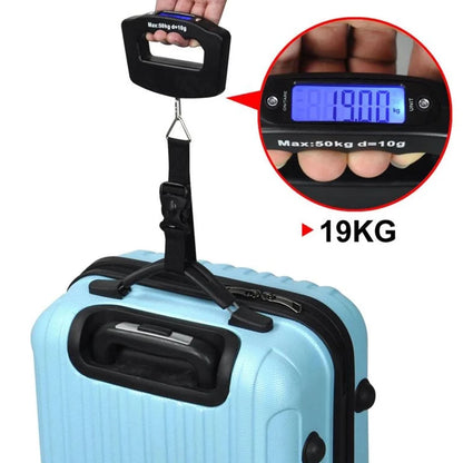 50kg Digital Luggage Scale – Portable Handheld Suitcase Scale with Backlight Display | Perfect Travel Accessory
