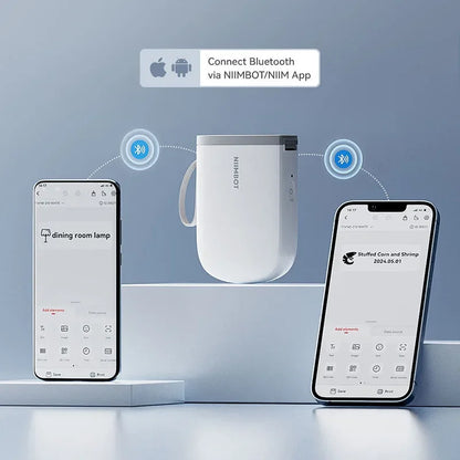 NIIMBOT Label Printer Bluetooth | Household Non-Drying Label | Machine Fast Printing Home Use Office. Mini Portable Bluetooth Wireless Label Maker Name Tag Kitchen Sticker Printing Maker D11H 300DPI