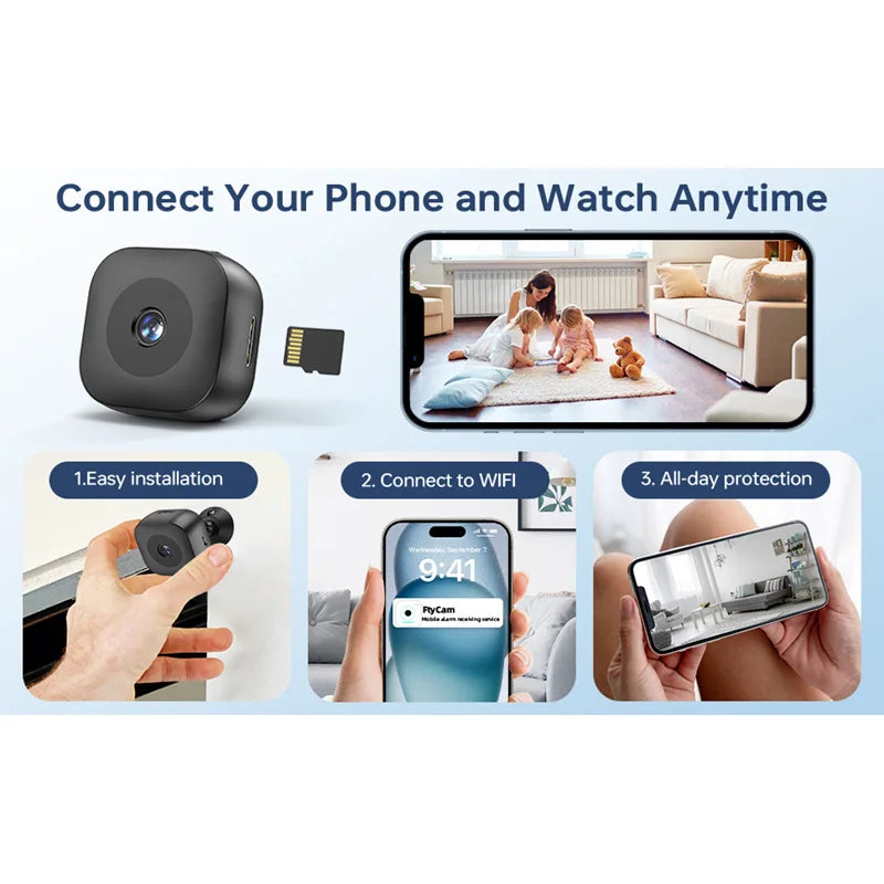 Smart Wireless Hd Camera Battery Camera Indoor Security Monitor Hd Camera Networked Monitoring Equipment Home Surveillance NEW