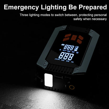2 In 1 Portable Car Jump Starter & Air Pump 150PSI Air Compressor Power Bank Booster Car Starter Device Auto Tyre Inflator