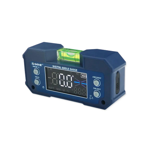 Digital Angle Finder with Level Bubble - Dual Axis - Rechargeable Digital Angle Gauge Magnetic Digital Level Box Protractor