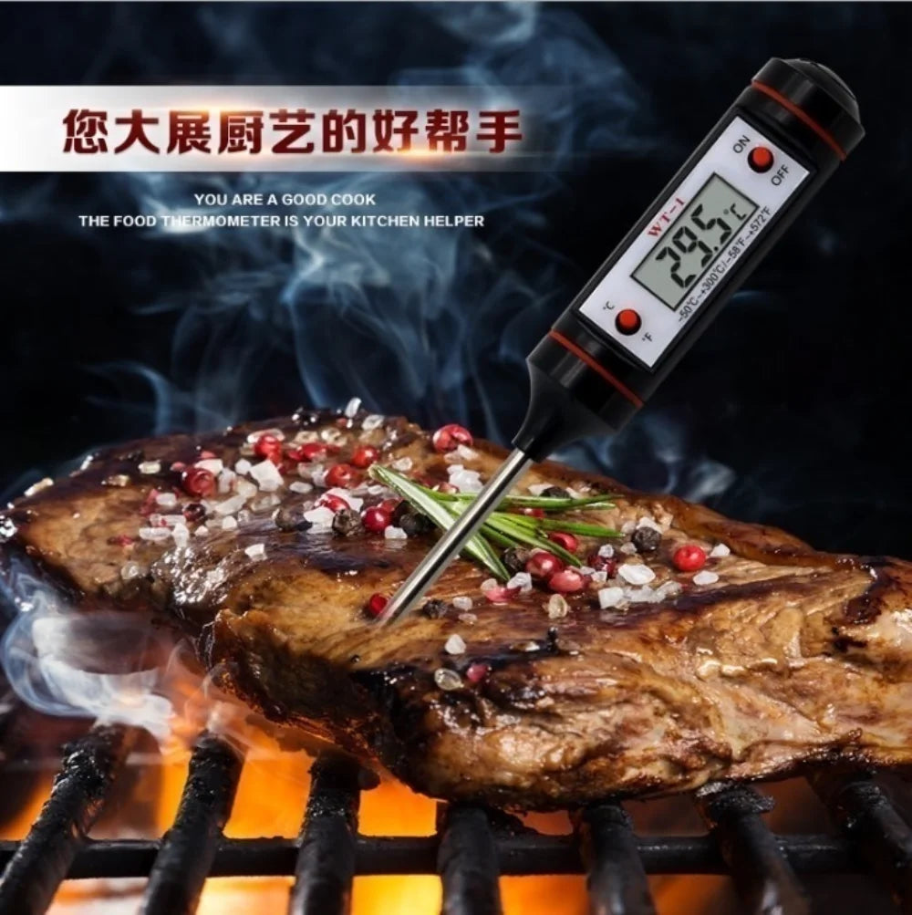 Digital Meat Thermometer Cooking Food Kitchen Probe Water Milk Oil Liquid Oven Digital Temperature