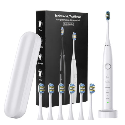 Electric Toothbrush Portable Fully Automatic Sonic Electric Toothbrush Rechargeable 5 Working Modes IPX7 Waterproof